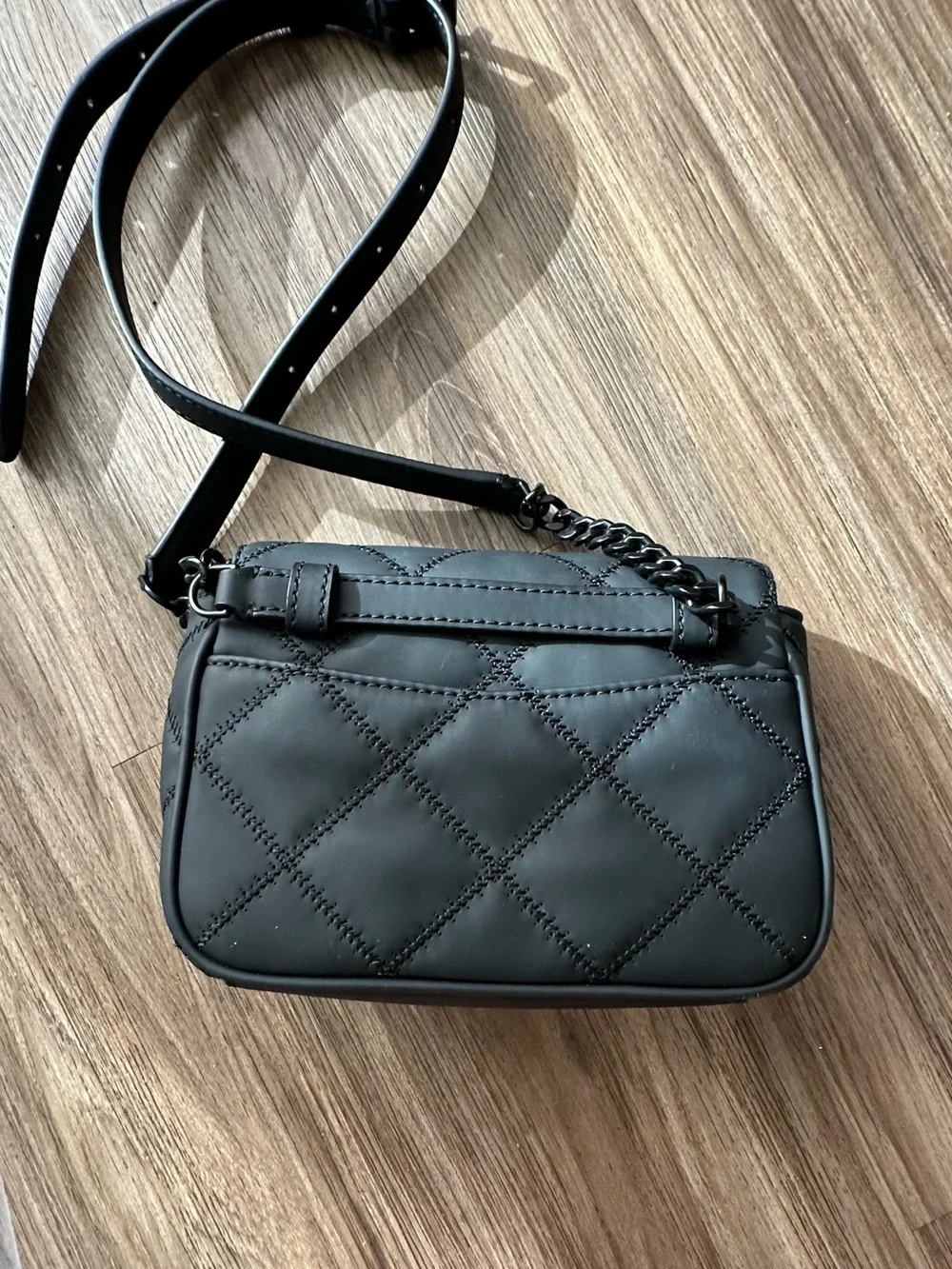 Tory Burch Black Quilted Logo Crossbody
